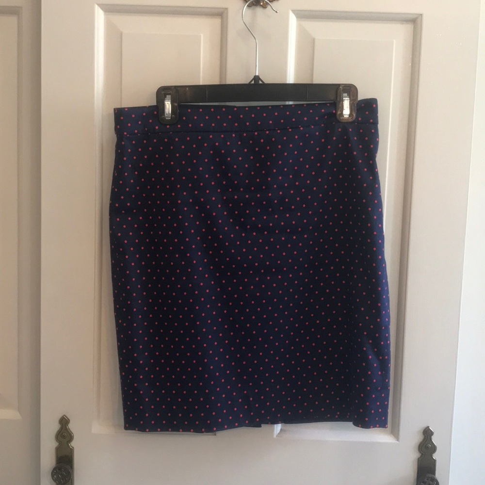 J. Crew Factory polka dot pencil skirt